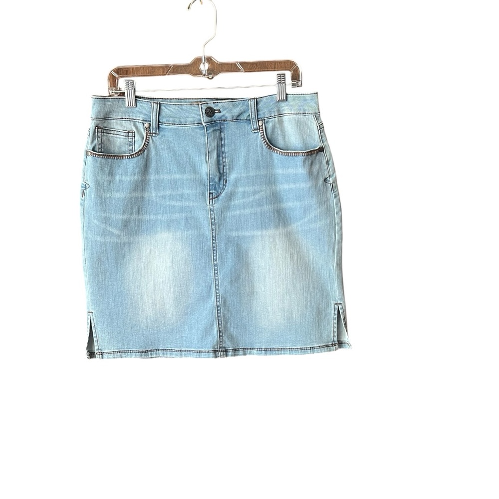 Denim Jean washed out style mini skirt. Size 8